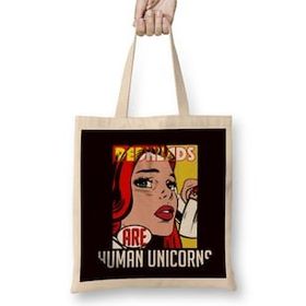 Humuts Redheads Human Unicorn Ginger Girl Red Hair Red Orange Head Bez Uzun Saplı Açık Bej Rengi Çanta