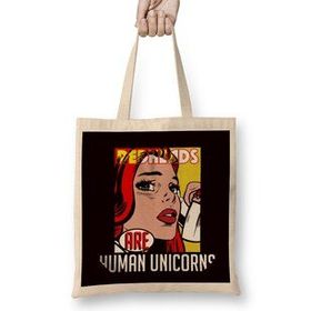 Humuts Redheads Human Unicorn Ginger Girl Red Hair Red Orange Head Bez Uzun Saplı Açık Bej Rengi Çanta