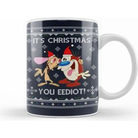 Humuts Ren And Stimpy Its Christmas You Eediot Kupa Bardak