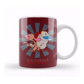 Humuts Ren And Stimpy Retro Japanese Kupa Bardak