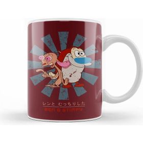 Humuts Ren And Stimpy Retro Japanese Kupa Bardak