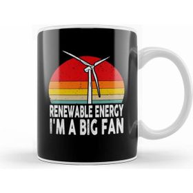 Humuts Renewable Energy Im a Big Fan Retro Earth Day Kupa