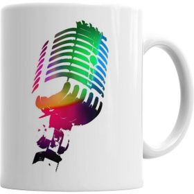 Humuts Renkli Mikrofon Müzik Kupa Bardak