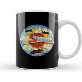 Humuts Retro Airplane Pilot Flying Vintage Aviation Kupa