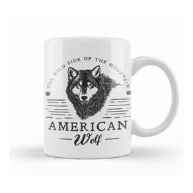 Humuts Retro Animal American Wolf Black Kupa