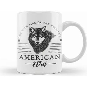 Humuts Retro Animal American Wolf Black Kupa