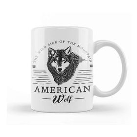 Humuts Retro Animal American Wolf Black Kupa