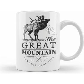 Humuts Retro Animal Stag Great Mountain Vintage Clothing Black Kupa