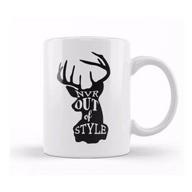 Humuts Retro Animal Stag Nvr Out Of Style Black Kupa