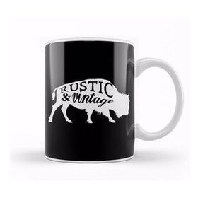 Humuts Retro Animal Stag Nvr Out Of Style Black Kupa