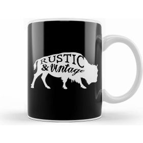 Humuts Retro Animal Stag Nvr Out Of Style Black Kupa