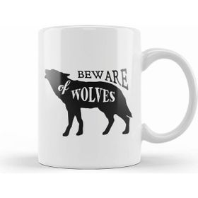 Humuts Retro Animal Wolf Beware Of Wolves Black Kupa