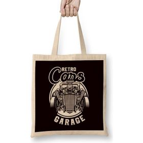 Humuts Retro Cars Garage Classic Old American Automobile Car Muscle-1 Bez Çanta