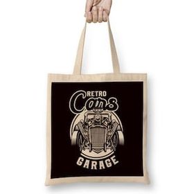 Humuts Retro Cars Garage Classic Old American Automobile Car Muscle-1 Bez Çanta