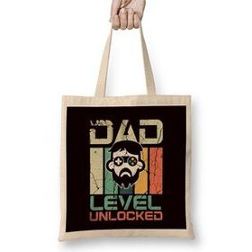 Humuts Retro Dad Level Unlocked Daddy Gamer Newborn Children Father Bez Çanta