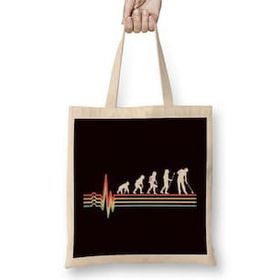 Humuts Retro Evolution Gardener Gardening Garden Planting Flowers Bez Çanta