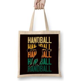 Humuts Retro Handball Player Handballer Ball Sports Team Coach Game Bez Çanta