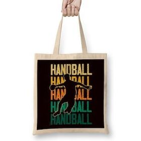Humuts Retro Handball Player Handballer Ball Sports Team Coach Game Bez Çanta
