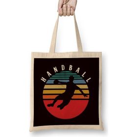 Humuts Retro Handball Player Vintage Handballer Ball Sports Team Bez Çanta