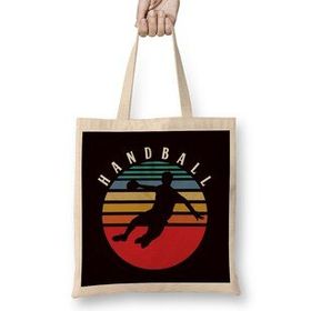 Humuts Retro Handball Player Vintage Handballer Ball Sports Team Bez Çanta