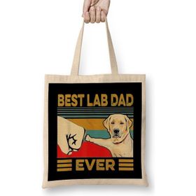 Humuts Retro Labrador Dad Gift Dog Daddy Golden Black Lab Father 02 Bez Çanta