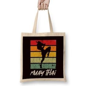 Humuts Retro Muay Thai Vintage Mma Martial Arts Thailand Boxing Bez Çanta
