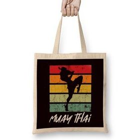 Humuts Retro Muay Thai Vintage Mma Martial Arts Thailand Boxing Bez Çanta