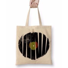 Humuts Retro Müzik Plak Bez Çanta