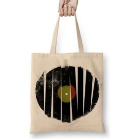 Humuts Retro Müzik Plak Bez Çanta