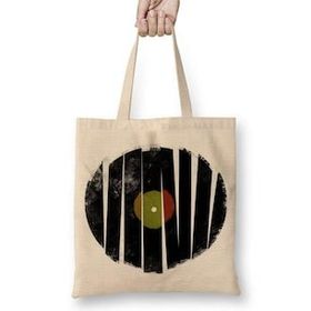 Humuts Retro Müzik Plak Bez Çanta