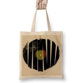 Humuts Retro Müzik Plak Bez Çanta