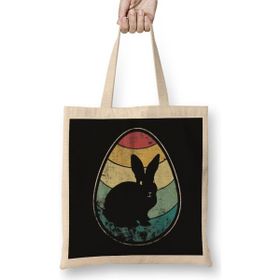 Humuts Retro Vintage Bunny Egg Happy Easter Bez Çanta