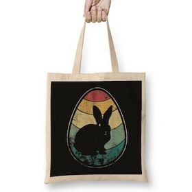 Humuts Retro Vintage Bunny Egg Happy Easter Bez Çanta