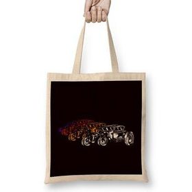 Humuts Retro Vintage Classic Old Cars Automobile Hot Rod Muscle Car Bez Çanta