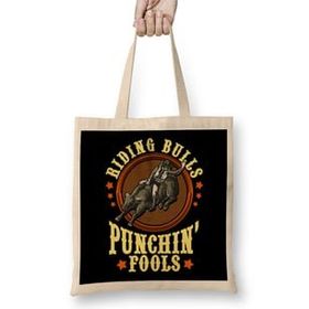 Humuts Riding Bulls Punchin' Fools Competitive Bull Rider Bez Çanta