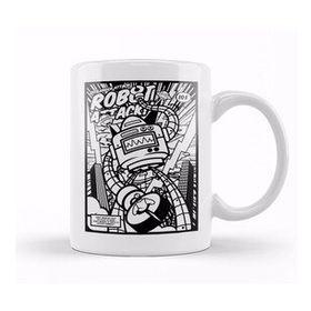 Humuts Robot Attack Comic Style Kupa