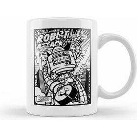 Humuts Robot Attack Comic Style Kupa