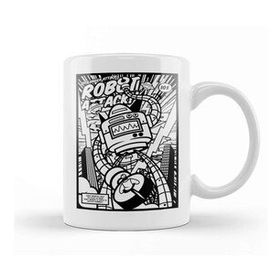 Humuts Robot Attack Comic Style Kupa