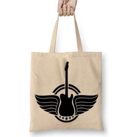 Humuts Rock Roll Müzik Gitar 01 Bez Kadın Günlük Çanta