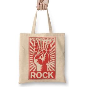 Humuts Rock Roll Müzik Gitar 05 Bez Kadın Günlük Çanta