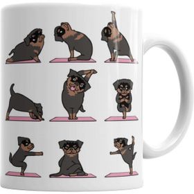 Humuts Rottweiler Yoga Rotfaydır Pug Köpek Yoga Kupa Bardak