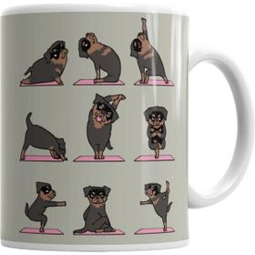 Humuts Rottweiler Yoga Rotfaydır Pug Köpek Yoga Kupa Bardak