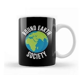 Humuts Round Earth Society Flat Earth Kupa Bardak