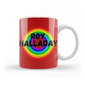 Humuts Roy Halladay Carton Art Baseball Gifts Vintage Retro Rainbow For Boys And Dad Kupa Bardak