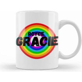 Humuts Royce Gracie Vintage Retro Rainbow S Tyle Warriors Design Wrestlers Gift Kupa Bardak