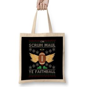 Humuts Rugby Christmas Oh Scrum Maul Ye Faithball Bez Kadın Günlük Çanta