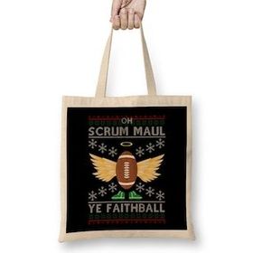Humuts Rugby Christmas Oh Scrum Maul Ye Faithball Bez Kadın Günlük Çanta