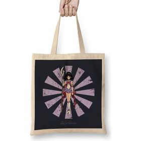 Humuts Sailor Moon Saturn Retro Japanese Bez Uzun Saplı Açık Bej Rengi Çanta