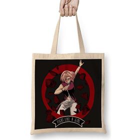 Humuts Sakura Naruto Bez Uzun Saplı Açık Bej Rengi Çanta