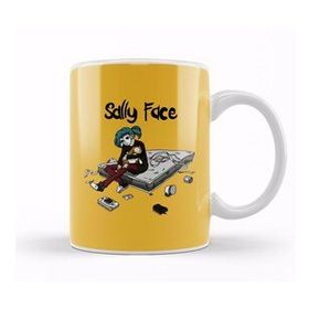 Humuts Sally Face 01 Porselen Beyaz Kupa Bardak